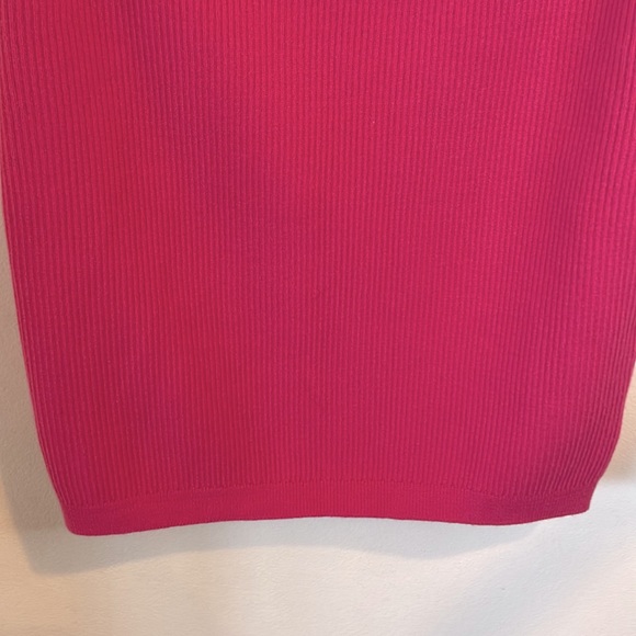 EUC Pink Ribbed Strapless Mini Dress With Cutout sides - Picture 5 of 9